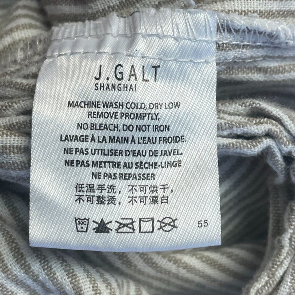 John Galt Pants Women Small Linen Blend Beachy Neutral Capsule Wide Leg Melville - Picture 12 of 15